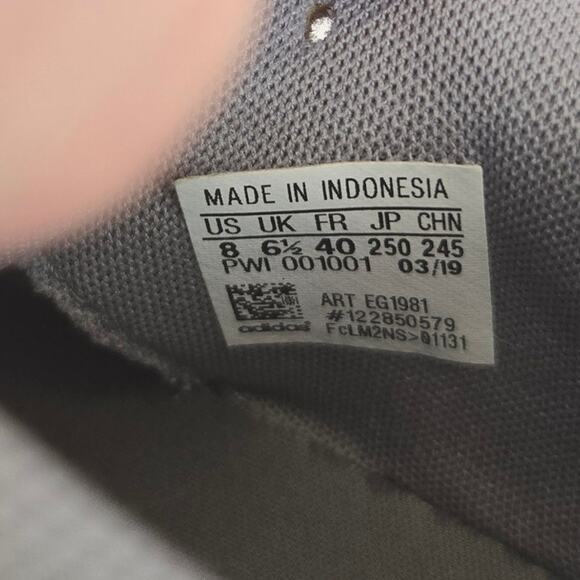 Adidas Womens Questar Flow Running Shoes Sz 8 Gray Pink Stripe Sneakers Comfort - Picture 8 of 9